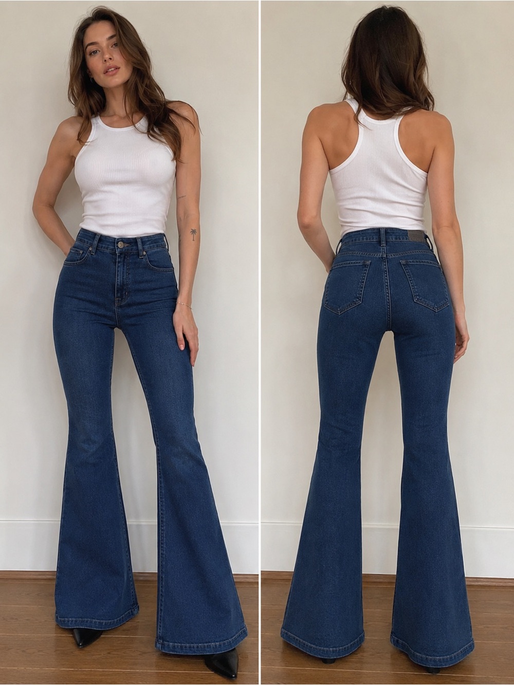 Stella McCartney Flare Bell Bottom Jeans Made in Italy Size 24 / XS